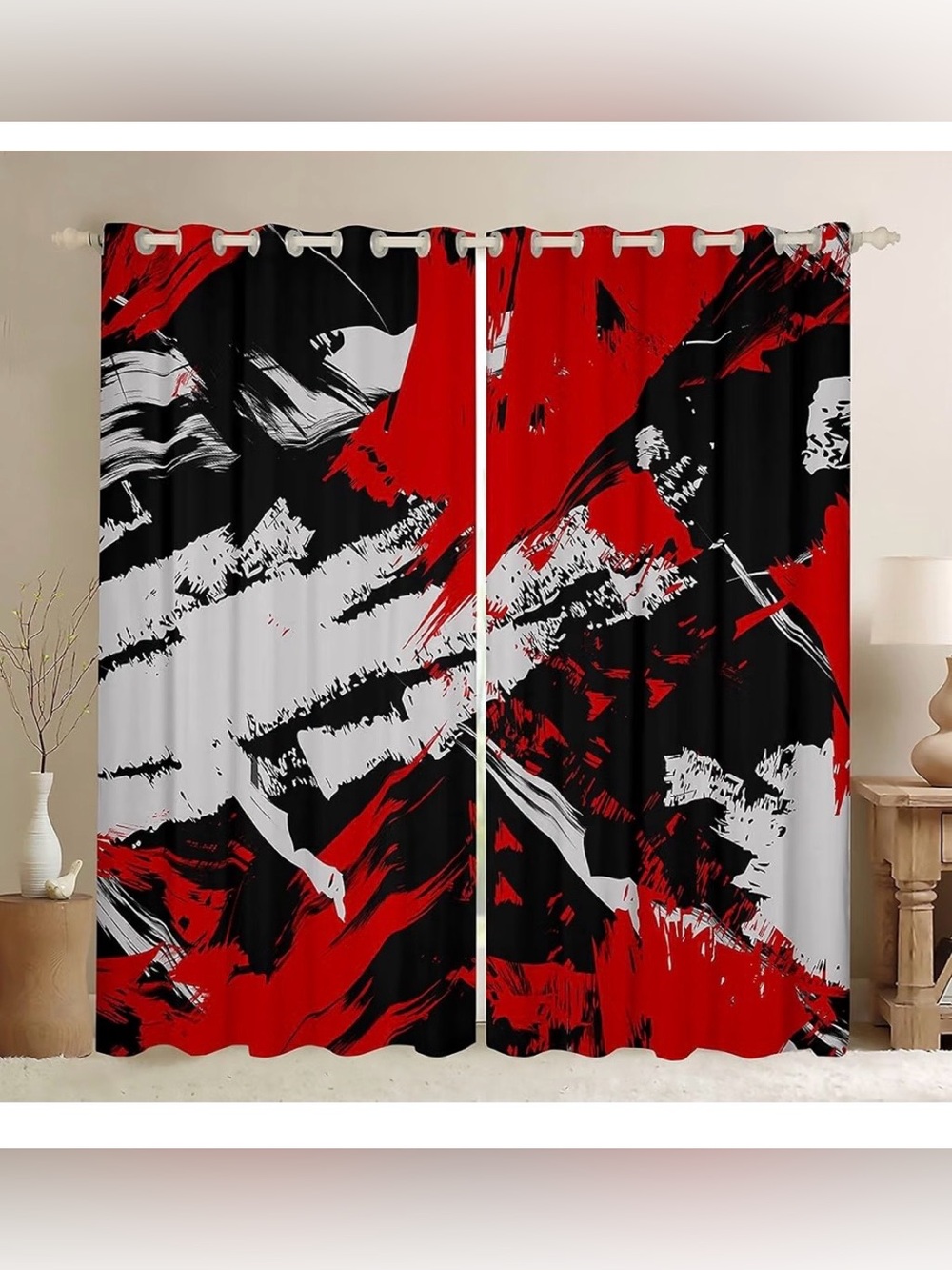 Geometric Abstract Dreapes Curtains 42βx84β (2 Panels)